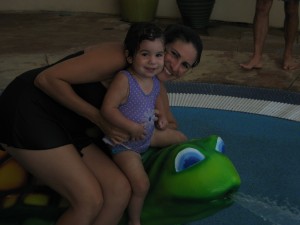 Sara and her mommy