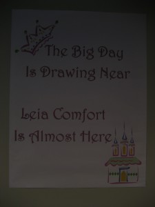 Leia's welcome sign